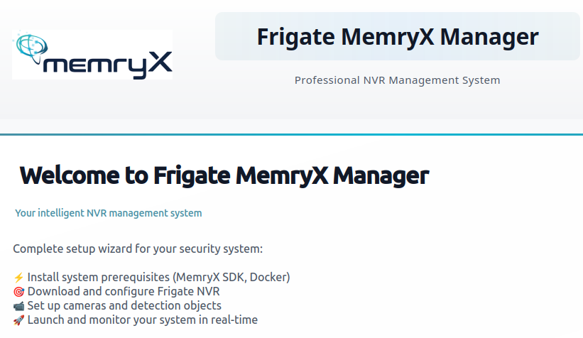 MemryX Frigate Manager